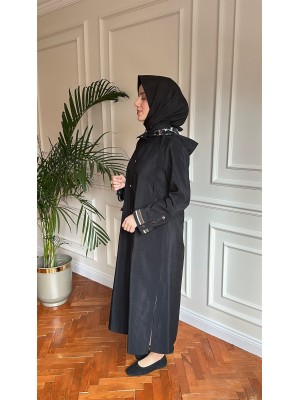 Yazlık Rahat Trençkot Siyah