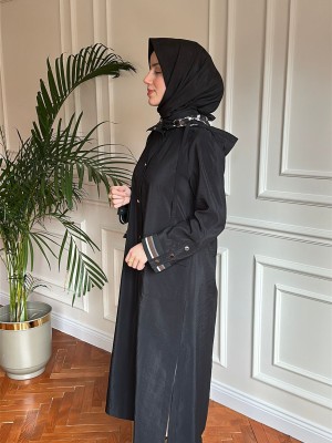 Yazlık Rahat Trençkot Siyah