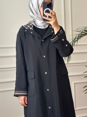 Yazlık Rahat Trençkot Siyah