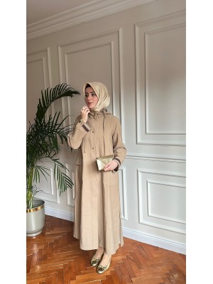 Yazlık Rahat Trençkot Vizon