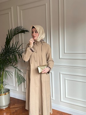 Yazlık Rahat Trençkot Bej