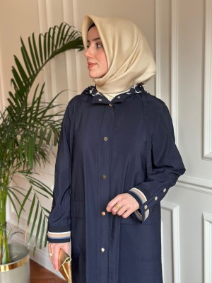 Yazlık Rahat Trençkot Lacivert