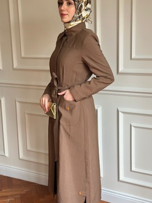 Yazlık Trençkot 851 Kahverengi