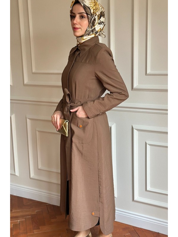 Yazlık Trençkot 851 Kahverengi