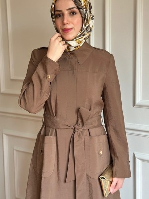 Yazlık Trençkot 851 Kahverengi