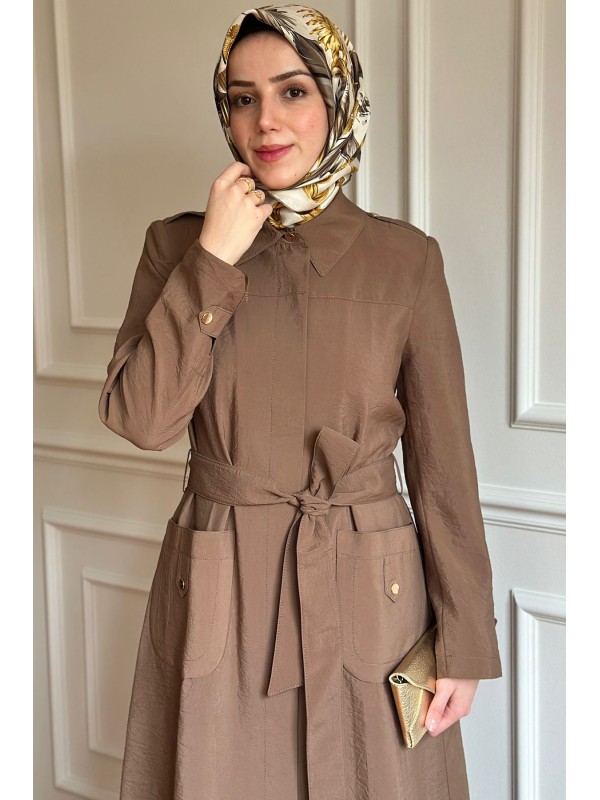 Yazlık Trençkot 851 Kahverengi