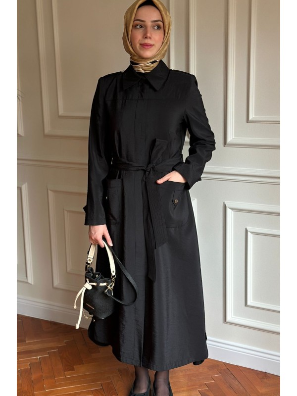 Yazlık Trençkot 851 Siyah