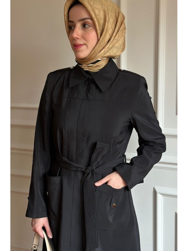 Yazlık Trençkot 851 Siyah
