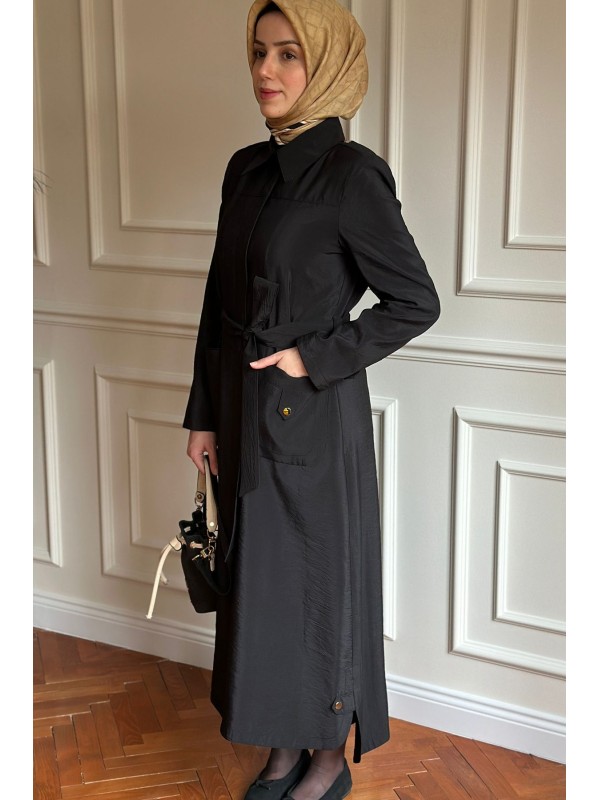 Yazlık Trençkot 851 Siyah