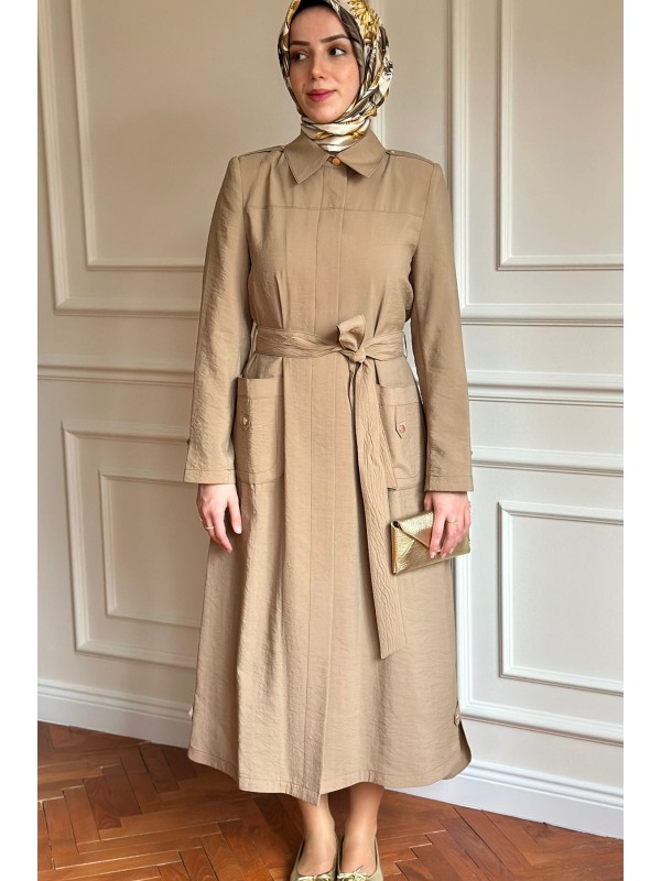 Yazlık Trençkot 851 Bej