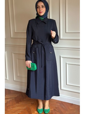 Yazlık Trençkot 851 Lacivert