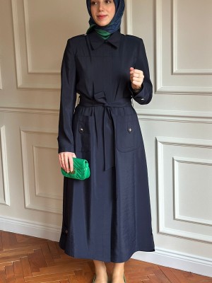 Yazlık Trençkot 851 Lacivert