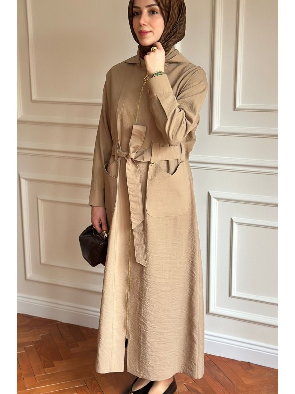 Yazlık Trençkot 886 Bej