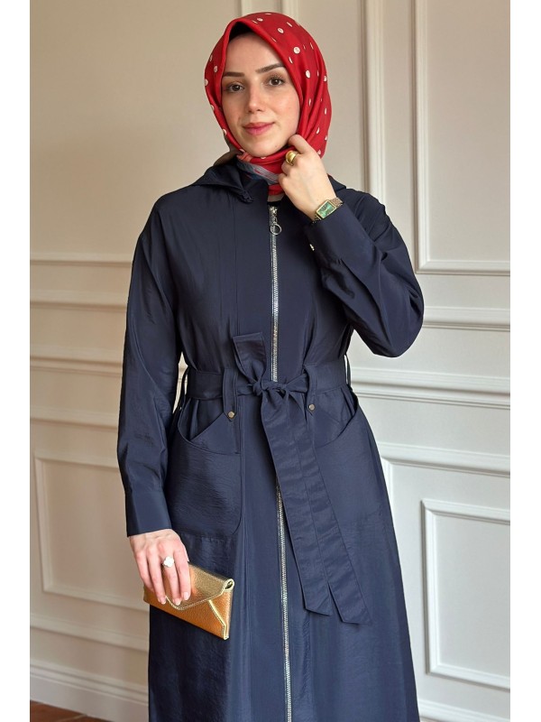 Yazlık Trençkot 886 Lacivert