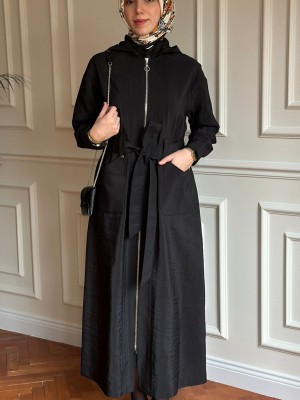 Yazlık Trençkot 886 Siyah