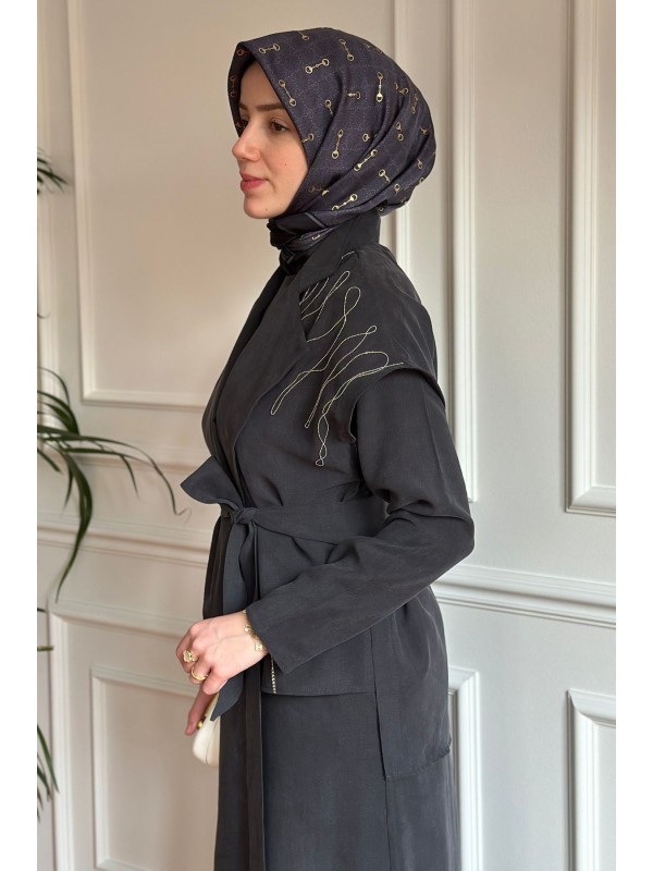 Yelekli Elbise Siyah