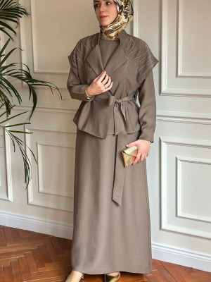 Yelekli Elbise Vizon