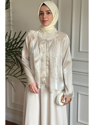 Işıltı Takım Bej