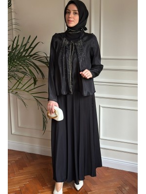 Işıltı Takım Siyah