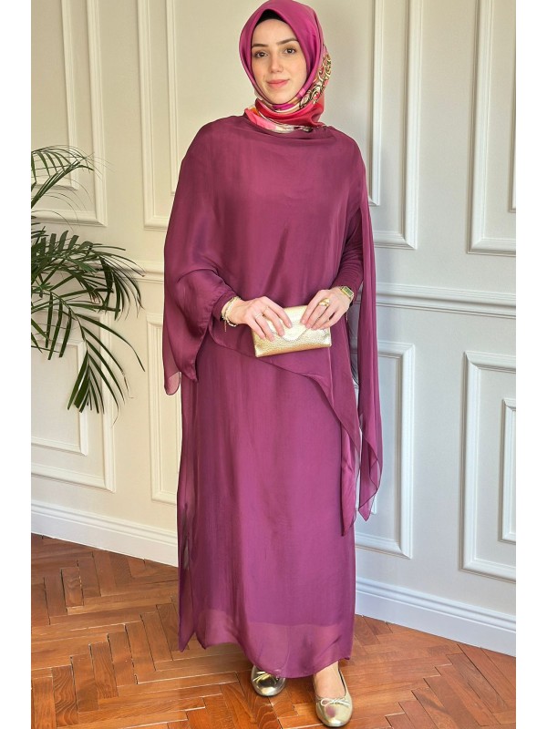 İpek Elbise Vişne