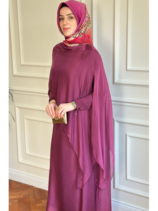 İpek Elbise Vişne