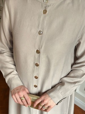 Tensel Düğmeli Kap Taş