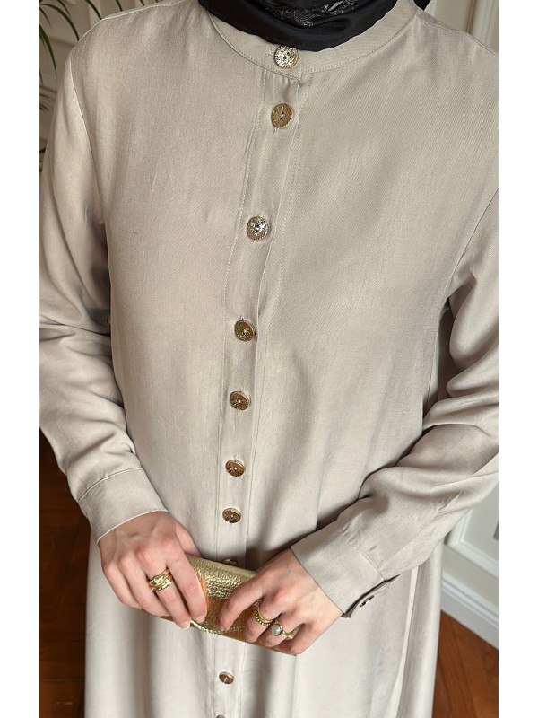 Tensel Düğmeli Kap Taş