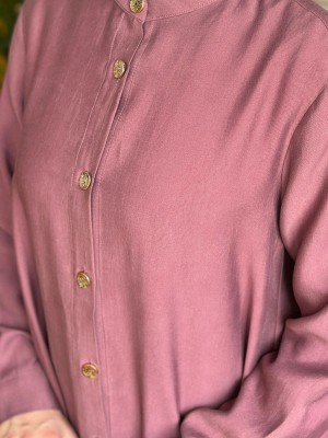 Tensel Düğmeli Kap Mürdüm