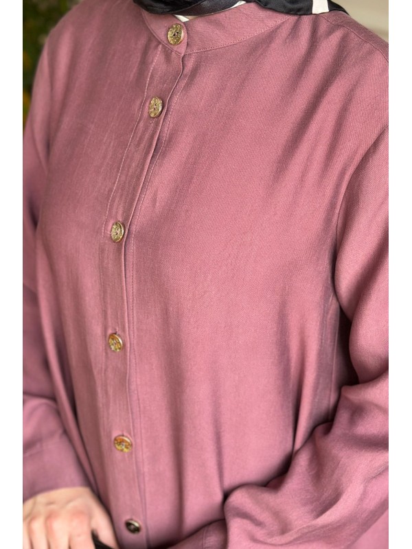 Tensel Düğmeli Kap Mürdüm