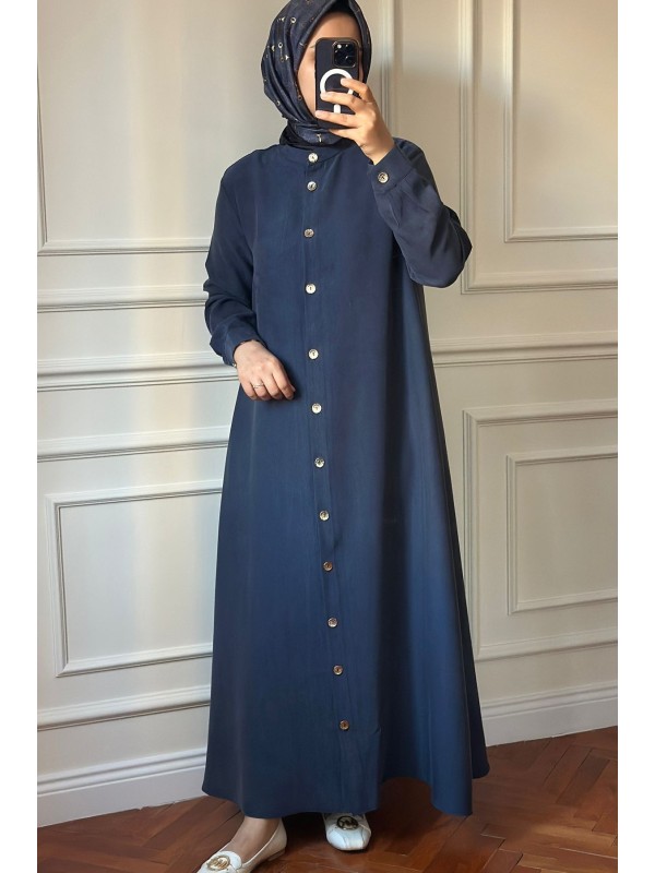 Tensel Düğmeli Kap İndigo