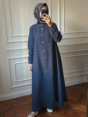 Tensel Düğmeli Kap İndigo