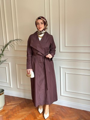 Nurcan Çetin Paraşüt Trençkot Bordo