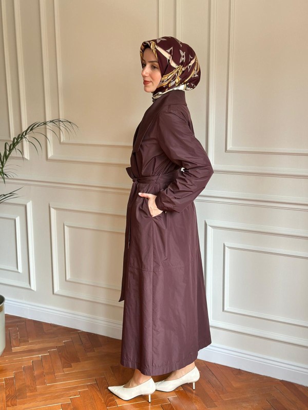 Nurcan Çetin Paraşüt Trençkot Bordo