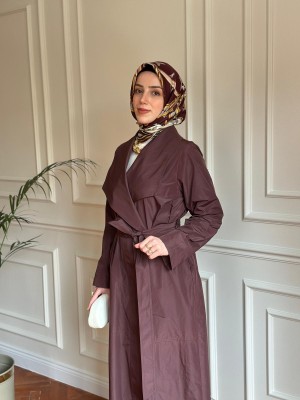 Nurcan Çetin Paraşüt Trençkot Bordo