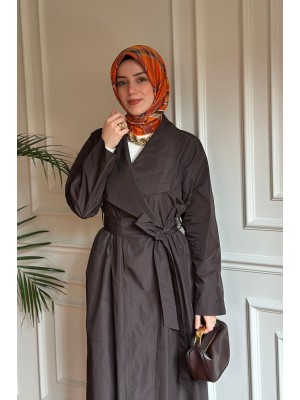 Nurcan Çetin Paraşüt Trençkot Kahve