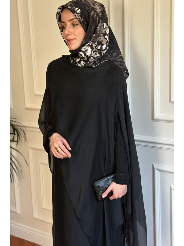 İpek Elbise Siyah