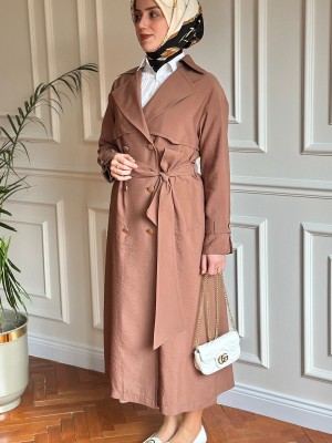 Yazlık Trençkot 877 Kahverengi