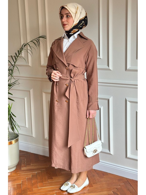 Yazlık Trençkot 877 Kahverengi