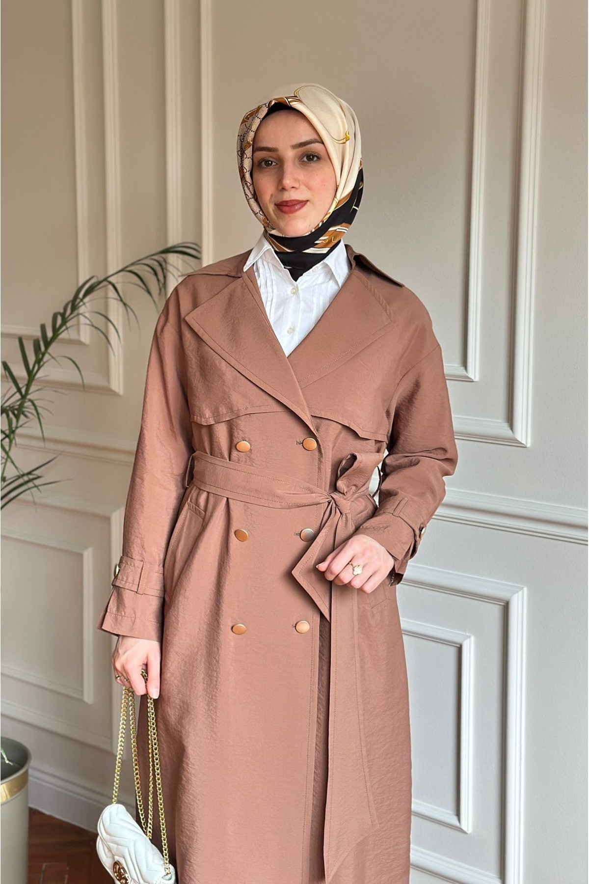 Yazlık Trençkot 877 Kahverengi