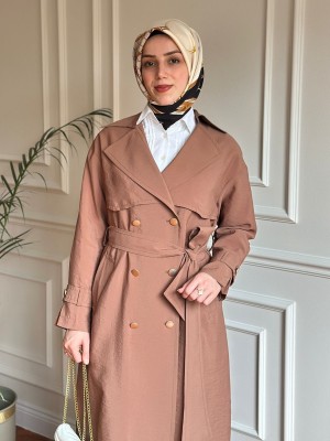 Yazlık Trençkot 877 Kahverengi