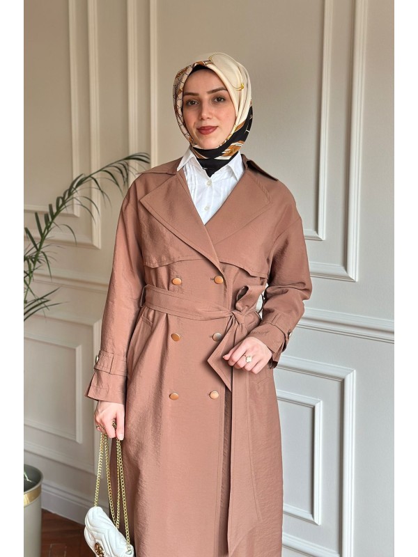 Yazlık Trençkot 877 Kahverengi