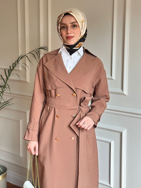 Yazlık Trençkot 877 Kahverengi