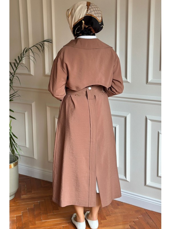 Yazlık Trençkot 877 Kahverengi