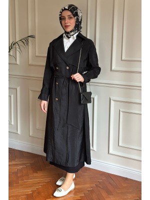 Yazlık Trençkot 877 Siyah