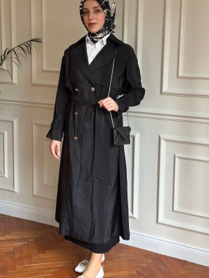 Yazlık Trençkot 877 Siyah