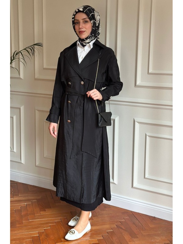 Yazlık Trençkot 877 Siyah