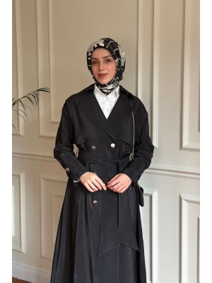 Yazlık Trençkot 877 Siyah
