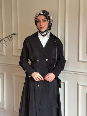 Yazlık Trençkot 877 Siyah