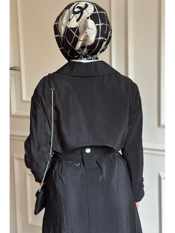 Yazlık Trençkot 877 Siyah