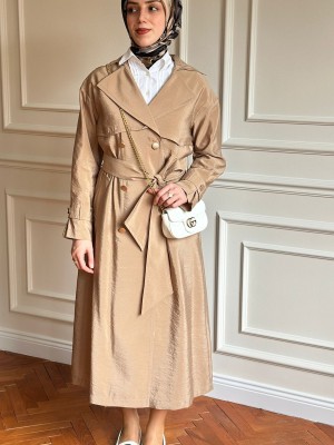 Yazlık Trençkot 877 Bej